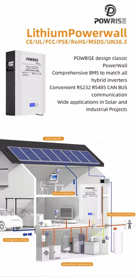 Powrise 高品質太陽エネルギーバッテリー発電所ストレージ電源システム 48V 100ah 200ah